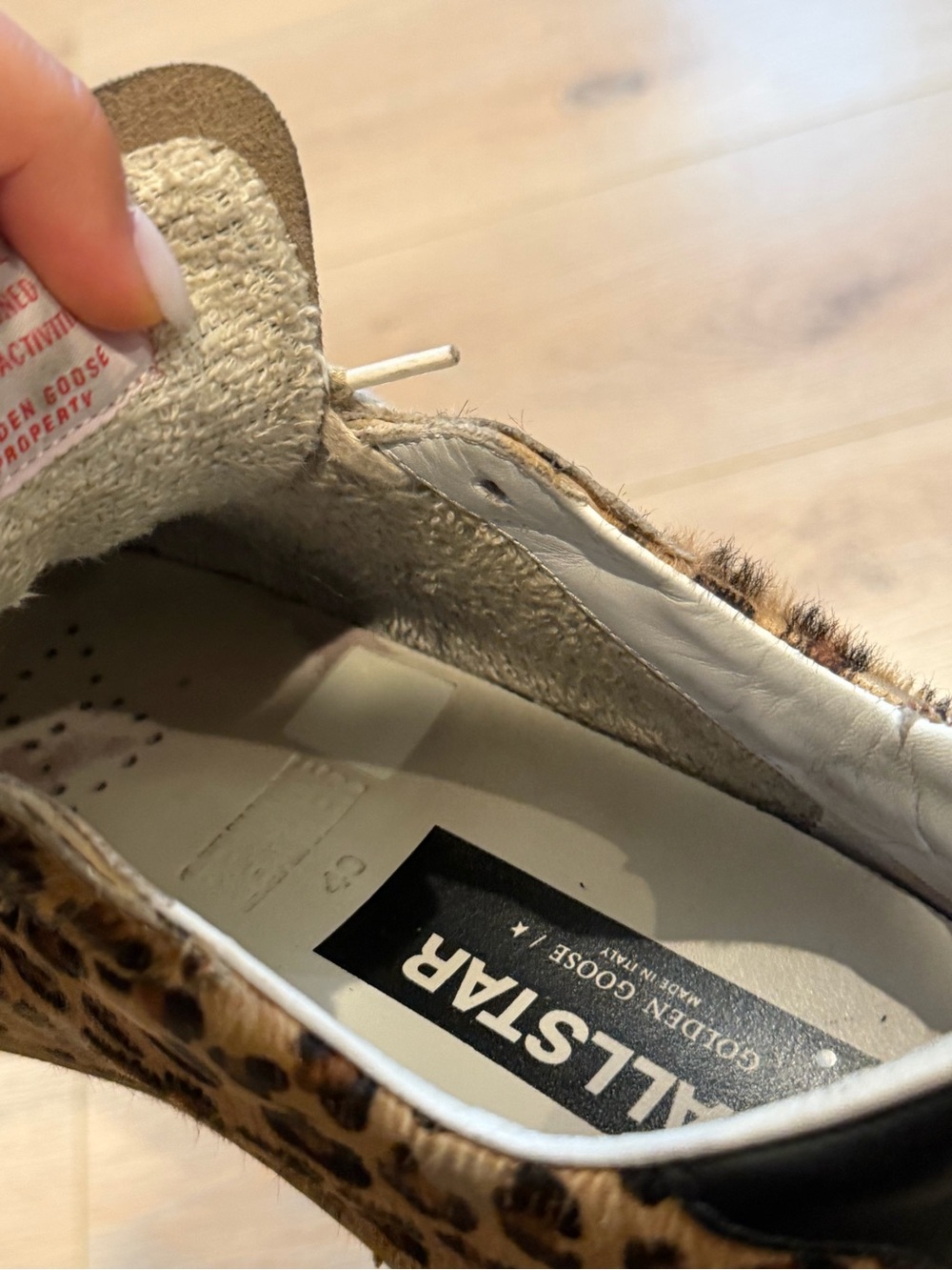 Golden Goose Leopard-Print Low-Top Sneakers in Brown and Black - Picture 6 of 7